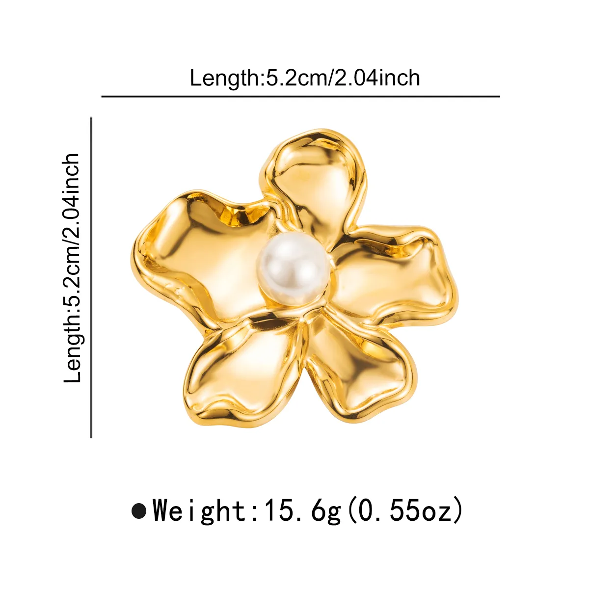 Elegant Flower 304 Stainless Steel Imitation Pearl Plating Women's Brooches display picture 4