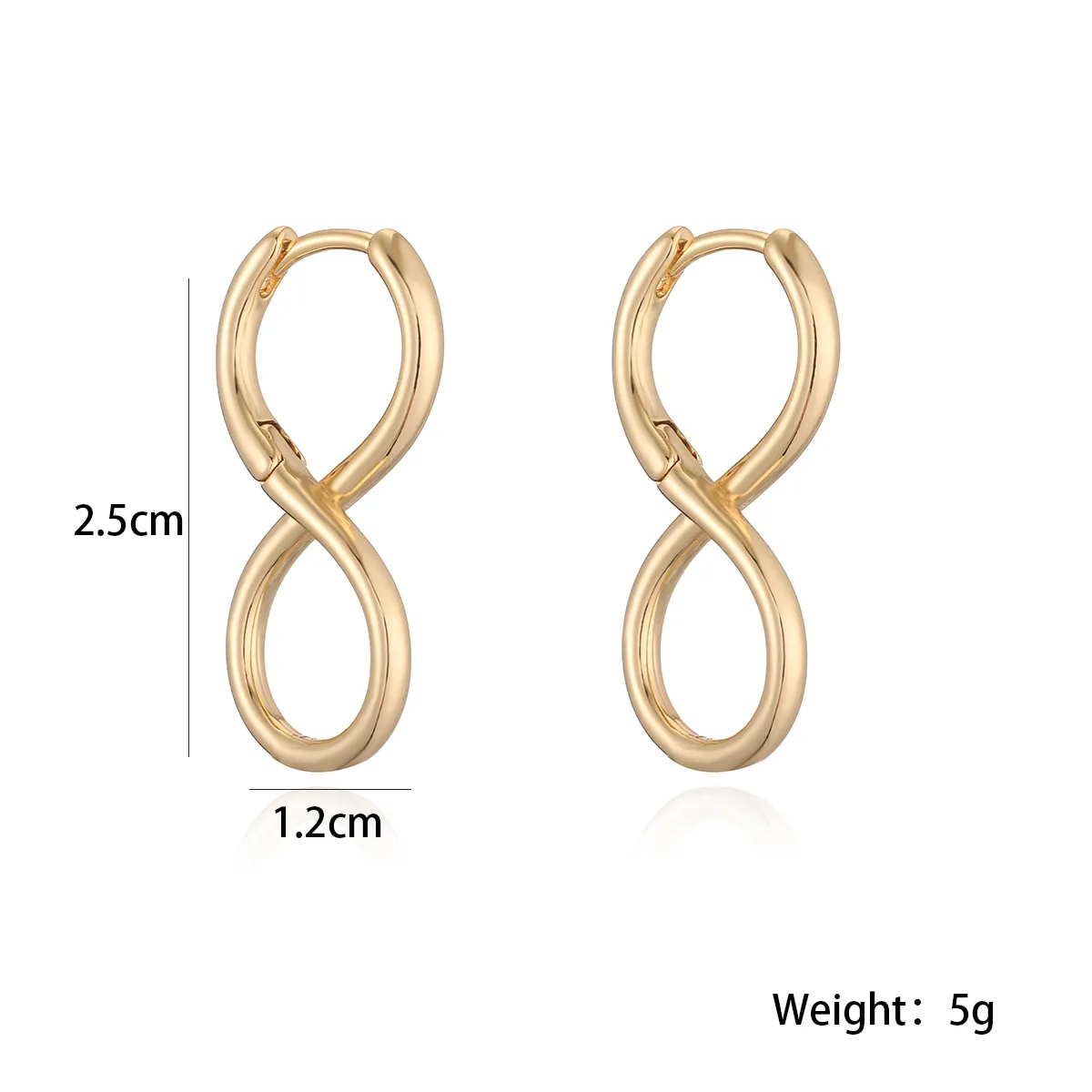 1 Pair Simple Style Commute Geometric Copper Earrings display picture 1