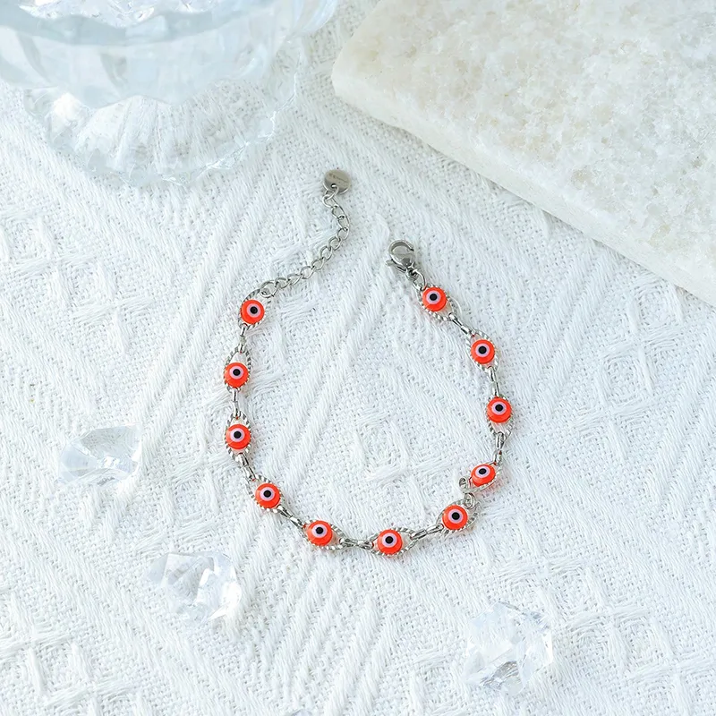 Funny Modern Style Simple Style Devil's Eye 304 Stainless Steel Women's Bracelets display picture 4