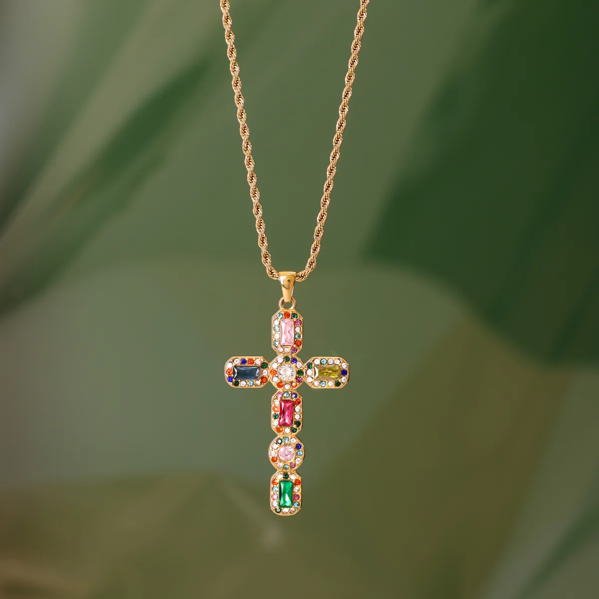 Basic Classic Style Commute Geometric Cross 316 Stainless Steel  Women's Necklace display picture 10