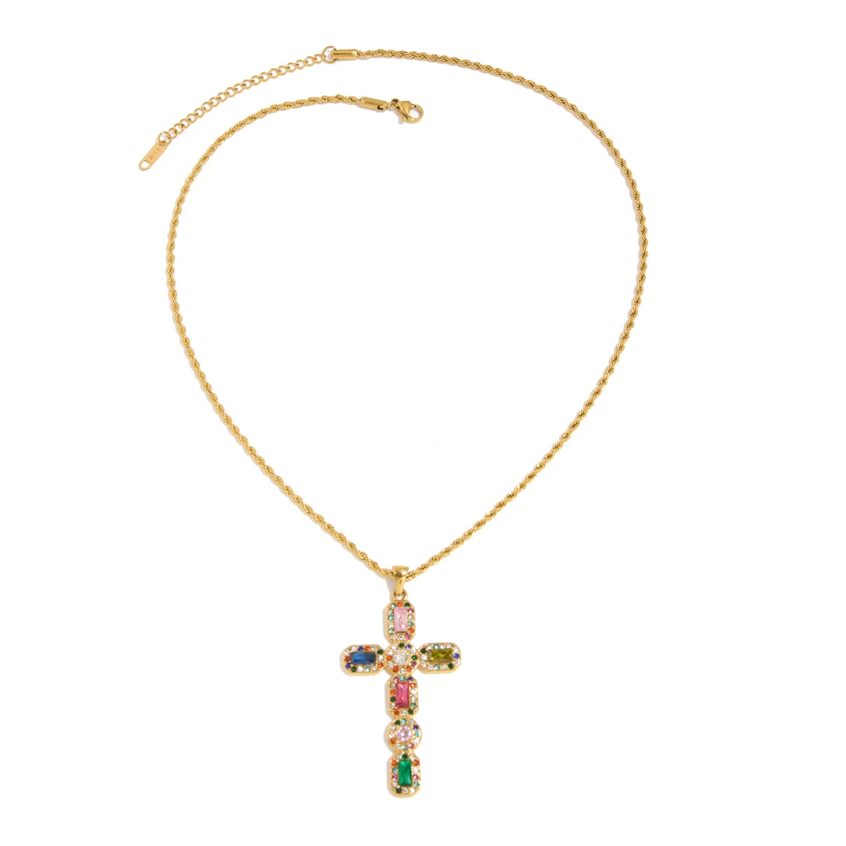 Basic Classic Style Commute Geometric Cross 316 Stainless Steel  Women's Necklace display picture 14