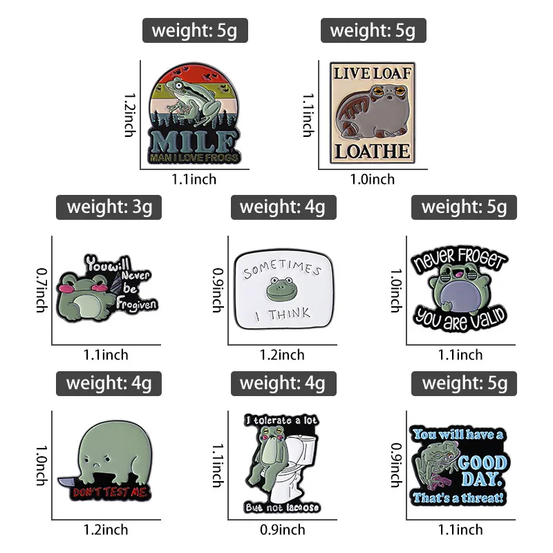 Cartoon Style Cute Frog Alloy Stamping Stoving Varnish Plating Unisex Brooches display picture 2