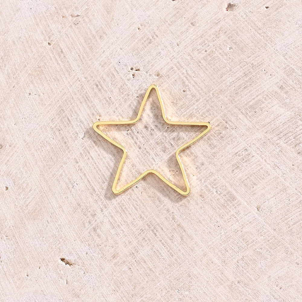 Handmade Modern Style Simple Style Pentagram Simple Wreath Copper Handmade Polishing Plating 18K Gold Plated Silver Plated DIY Jewelry Accessories display picture 5