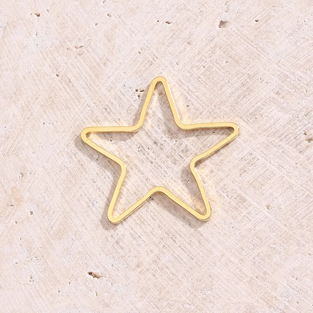 Handmade Modern Style Simple Style Pentagram Simple Wreath Copper Handmade Polishing Plating 18K Gold Plated Silver Plated DIY Jewelry Accessories display picture 2