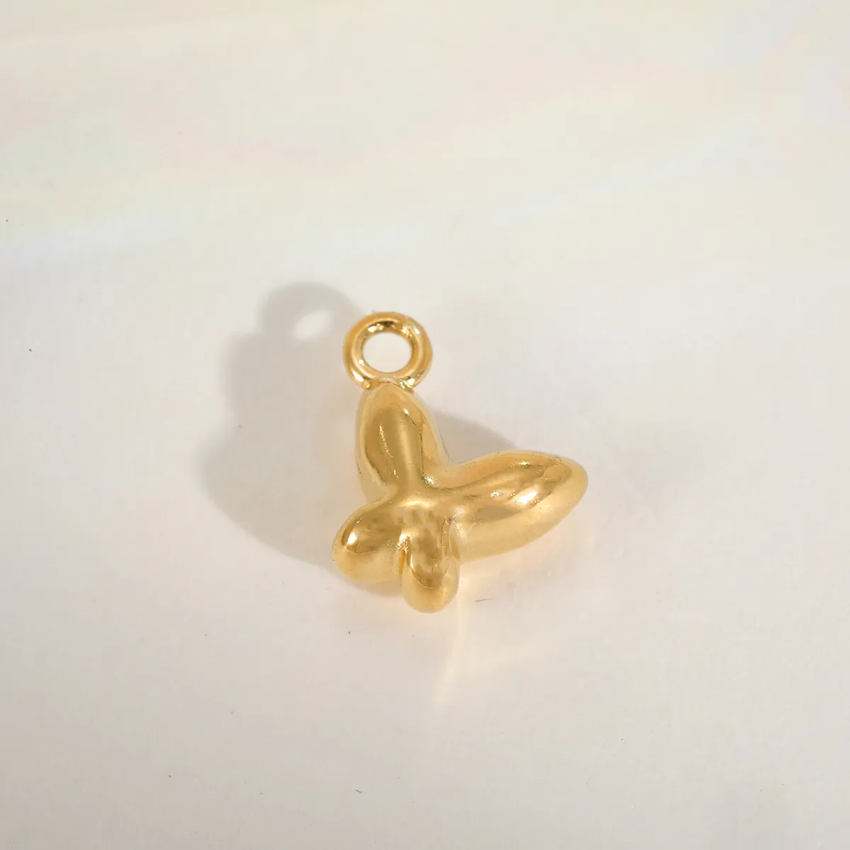 Cute Simple Style Commute Moon Flower Butterfly 304 Stainless Steel 14K Gold Plated DIY Jewelry Accessories display picture 2