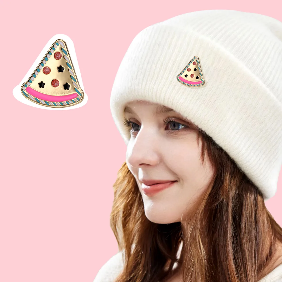 Cute Sweet Sandwich Alloy Unisex Cartoon Pinback Badge display picture 2