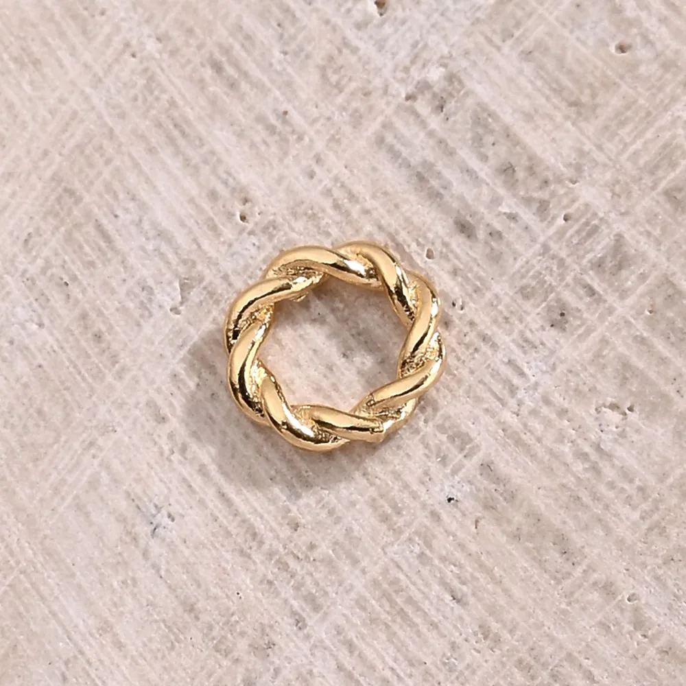 Handmade Modern Style Simple Style Round Simple Copper Handmade Polishing Plating 18K Gold Plated Silver Plated DIY Jewelry Accessories display picture 2