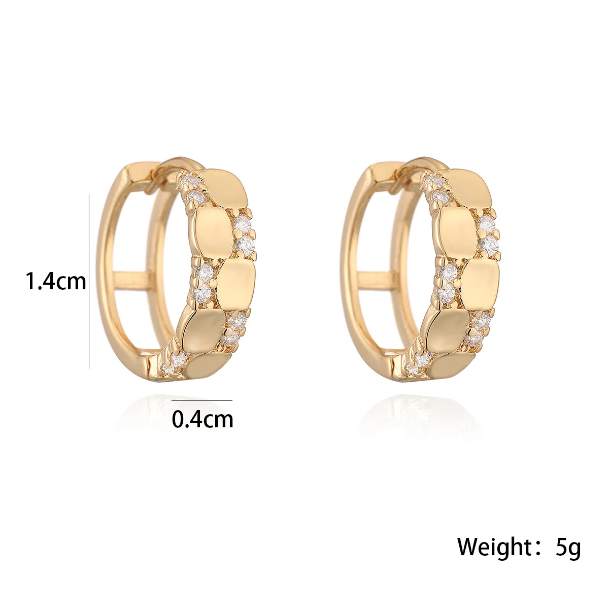 1 Pair Retro Simple Style Commute Geometric Copper Earrings display picture 1