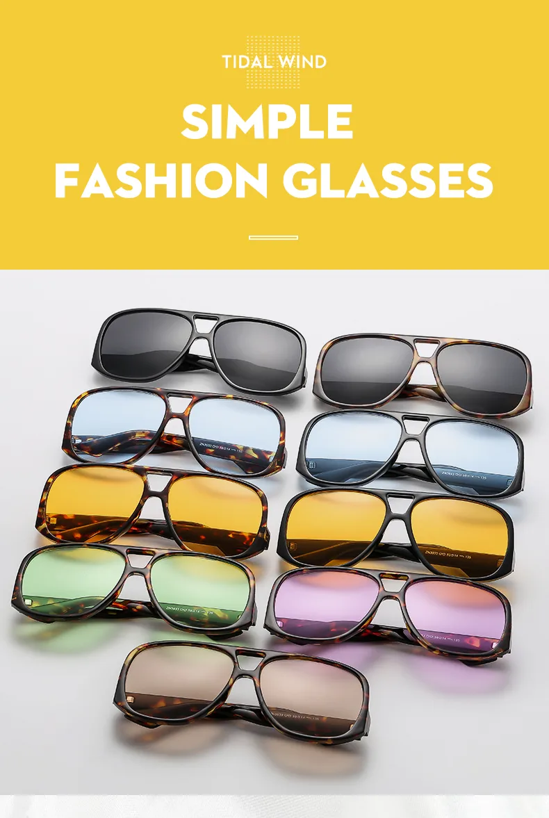 Casual Leopard Ac Toad Glasses Avaitor Full Frame Glasses display picture 1