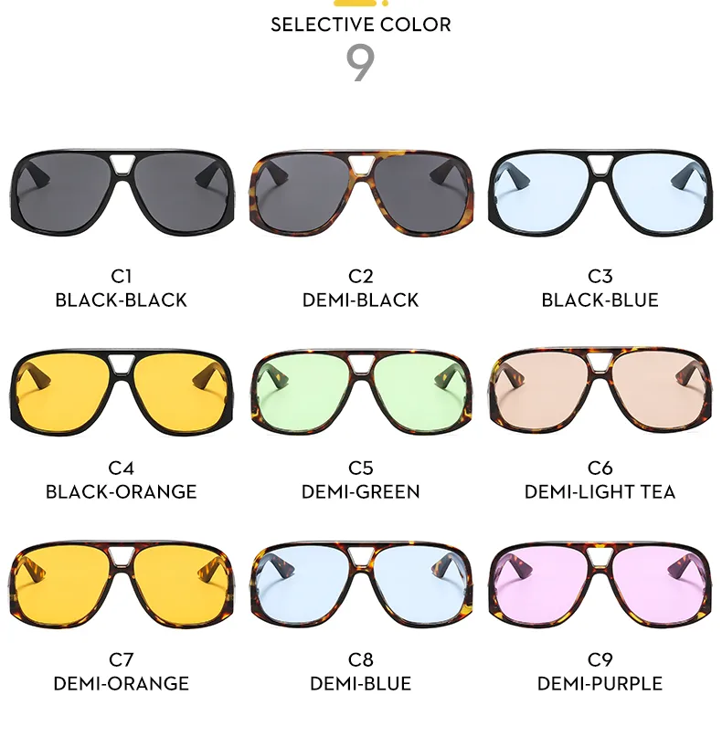 Casual Leopard Ac Toad Glasses Avaitor Full Frame Glasses display picture 16