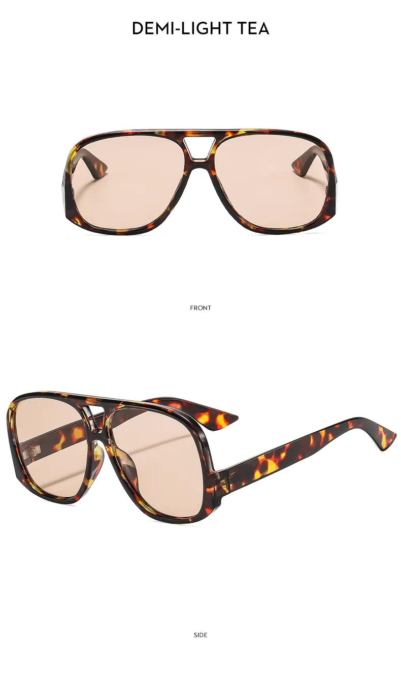 Casual Leopard Ac Toad Glasses Avaitor Full Frame Glasses display picture 18