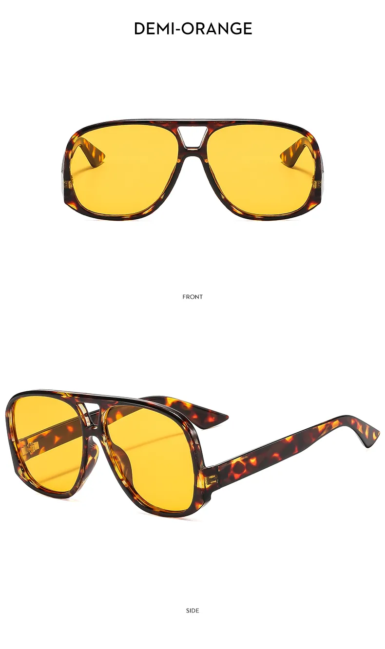 Casual Leopard Ac Toad Glasses Avaitor Full Frame Glasses display picture 8