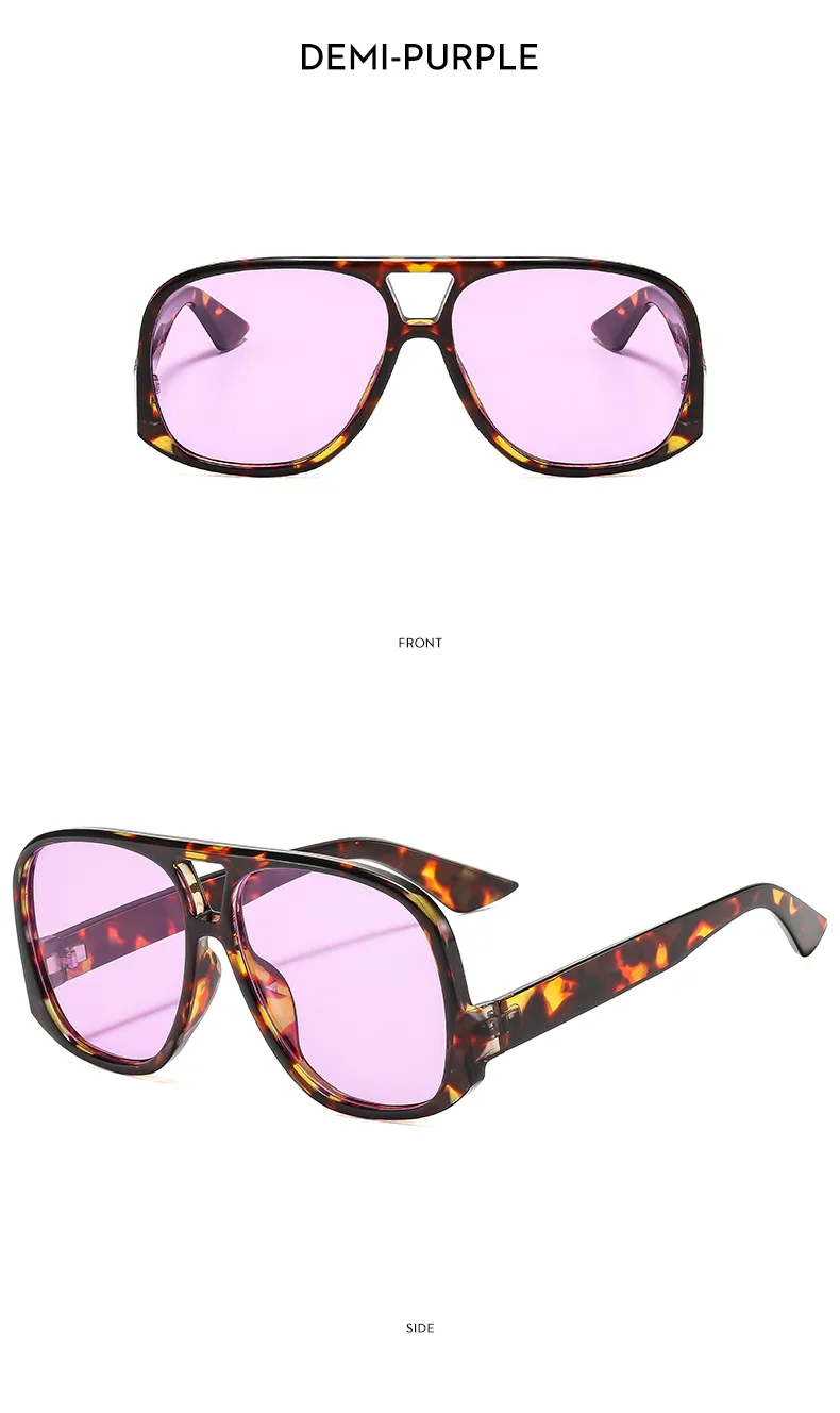 Casual Leopard Ac Toad Glasses Avaitor Full Frame Glasses display picture 6