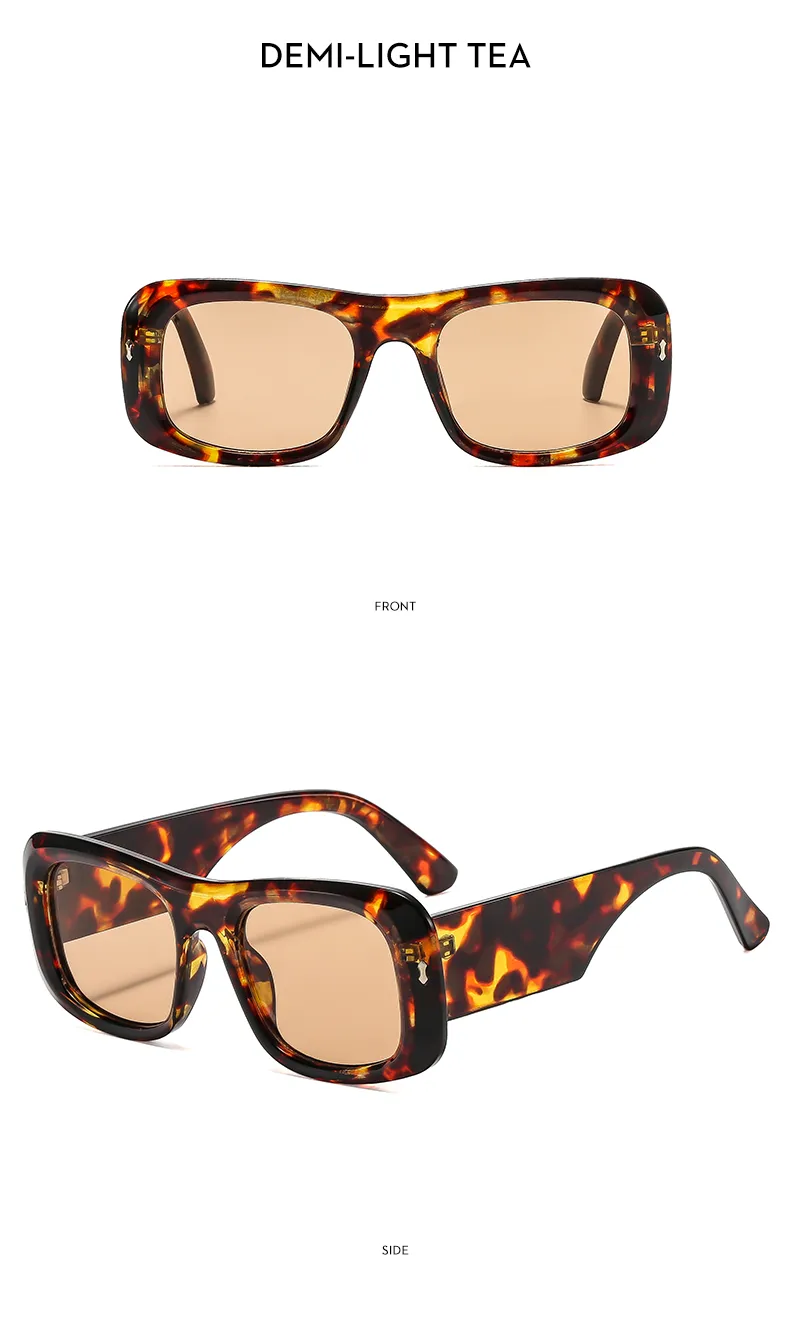 Simple Style Geometric Ac Square Full Frame Glasses display picture 6