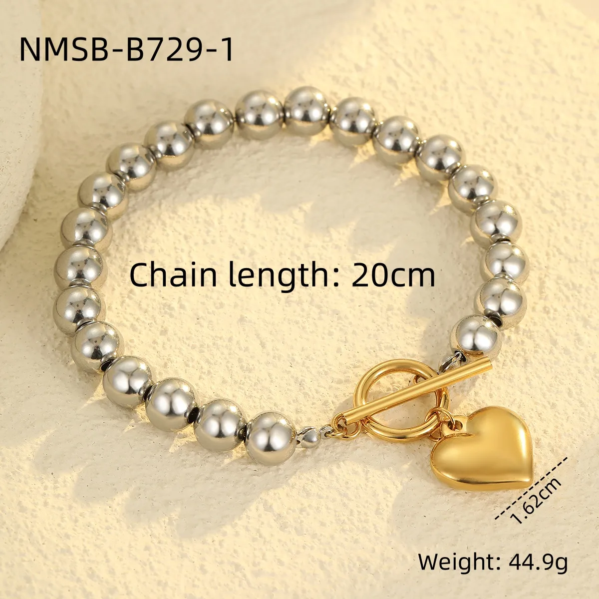 IG Style Classic Style Commute Heart Shape 304 Stainless Steel Unisex Bracelets display picture 4