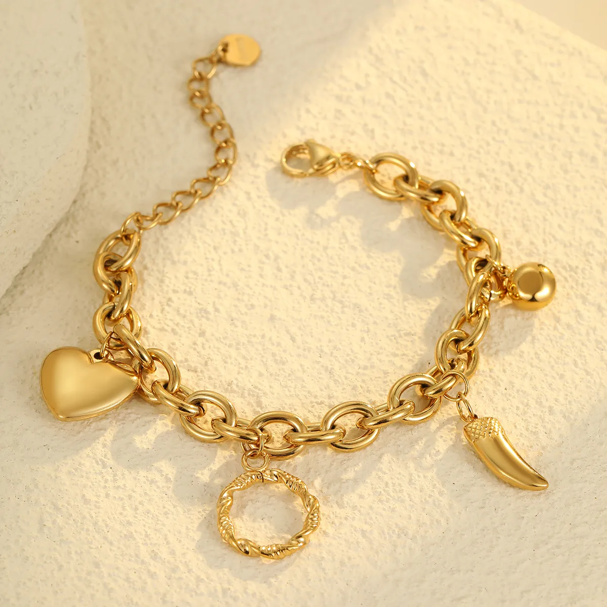 IG Style Classic Style Commute Heart Shape 304 Stainless Steel Unisex Bracelets display picture 7