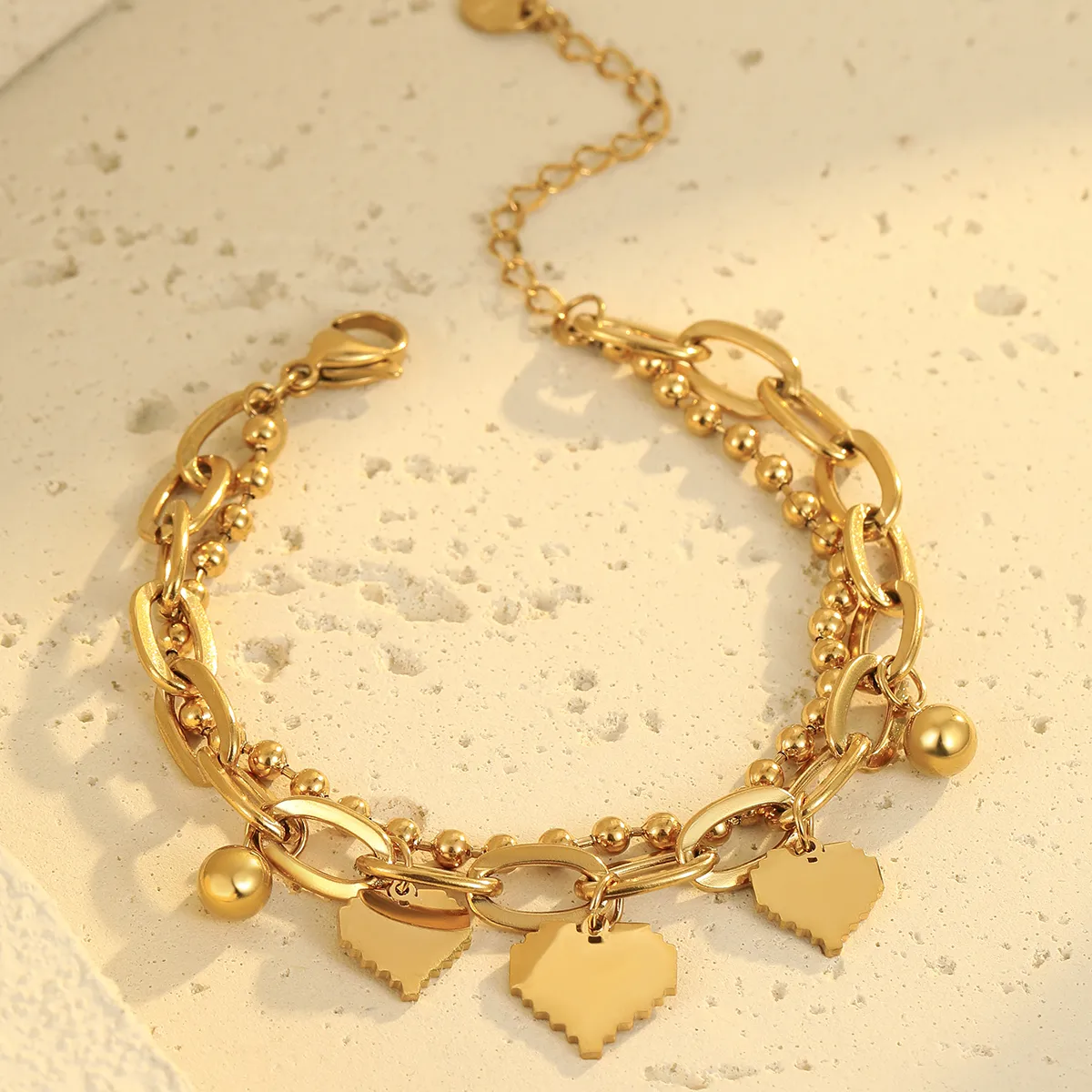 IG Style Classic Style Commute Heart Shape 304 Stainless Steel Unisex Bracelets display picture 9