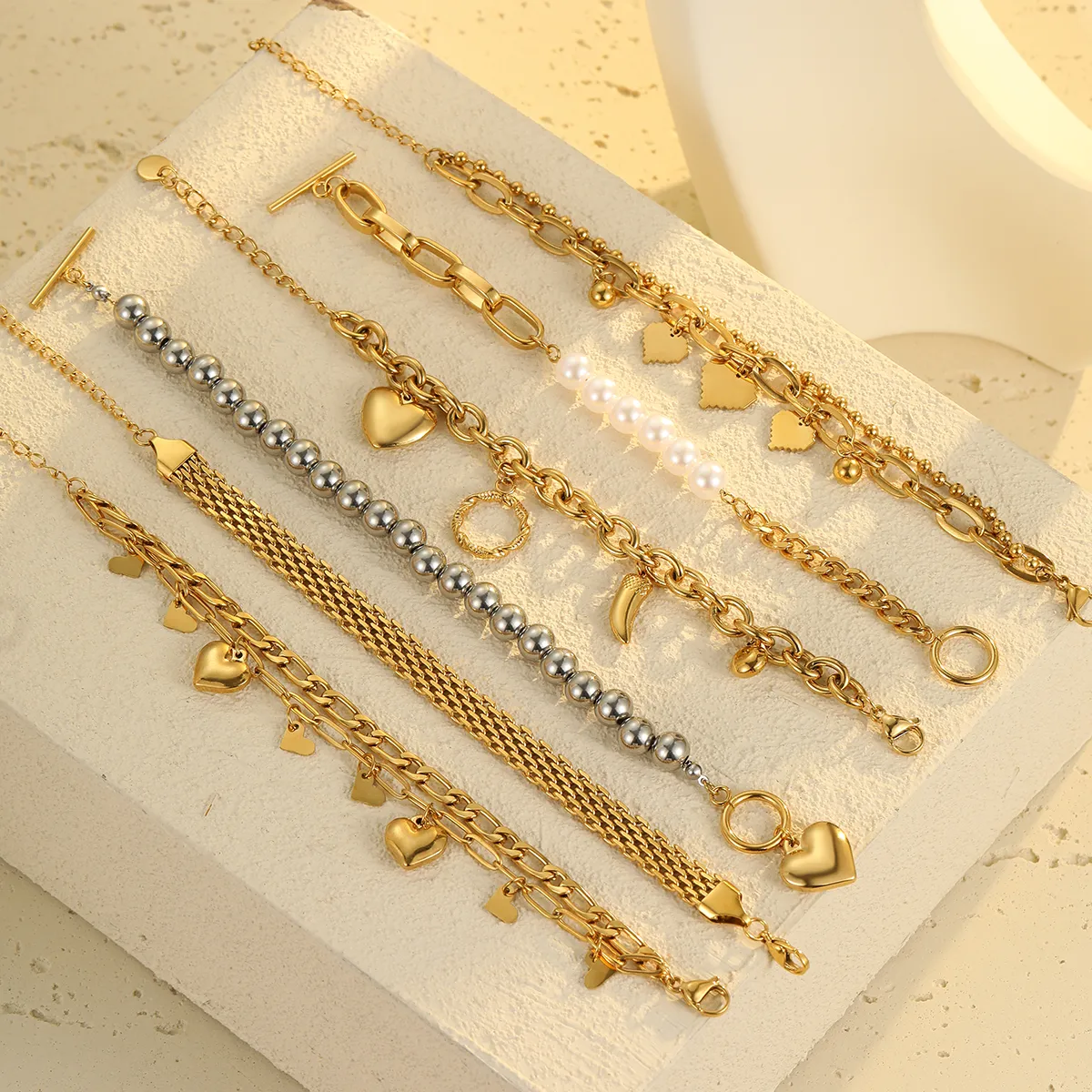 IG Style Classic Style Commute Heart Shape 304 Stainless Steel Unisex Bracelets display picture 1