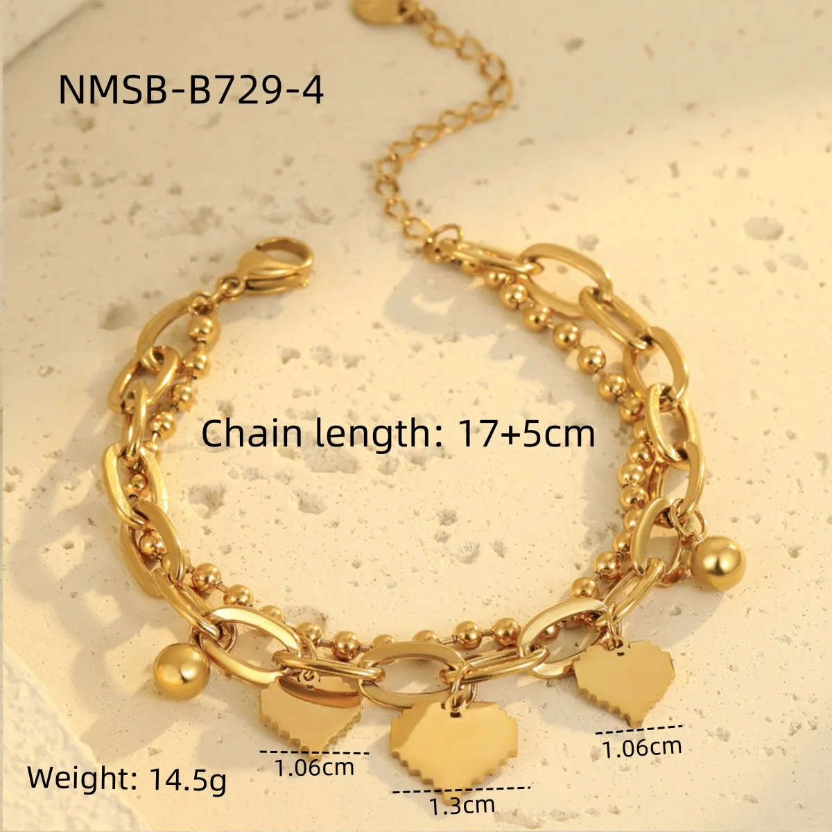 IG Style Classic Style Commute Heart Shape 304 Stainless Steel Unisex Bracelets display picture 10