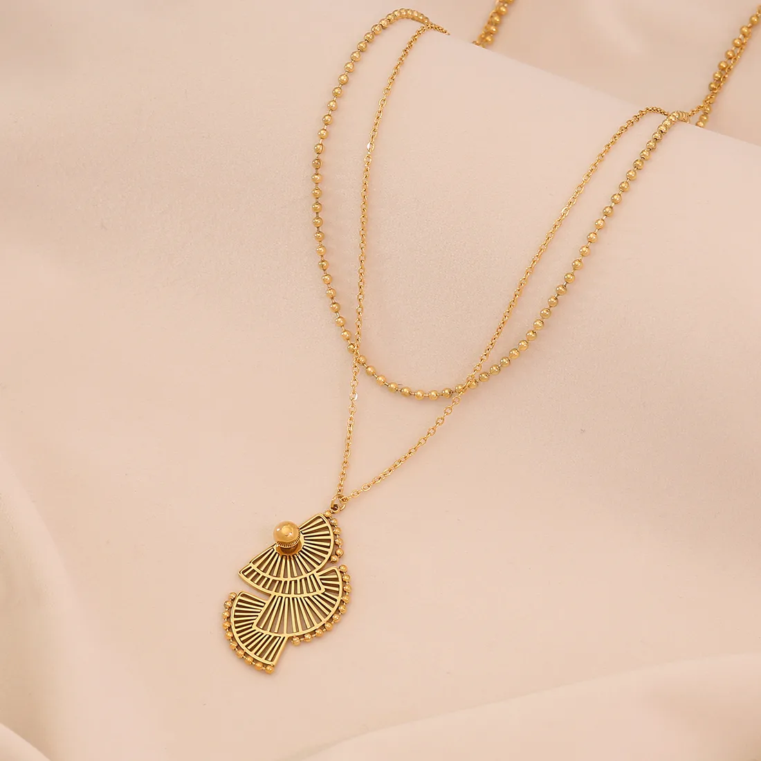 Glam Flower 304 Stainless Steel Flowers Zircon Women's Pendant Necklace Necklace display picture 12