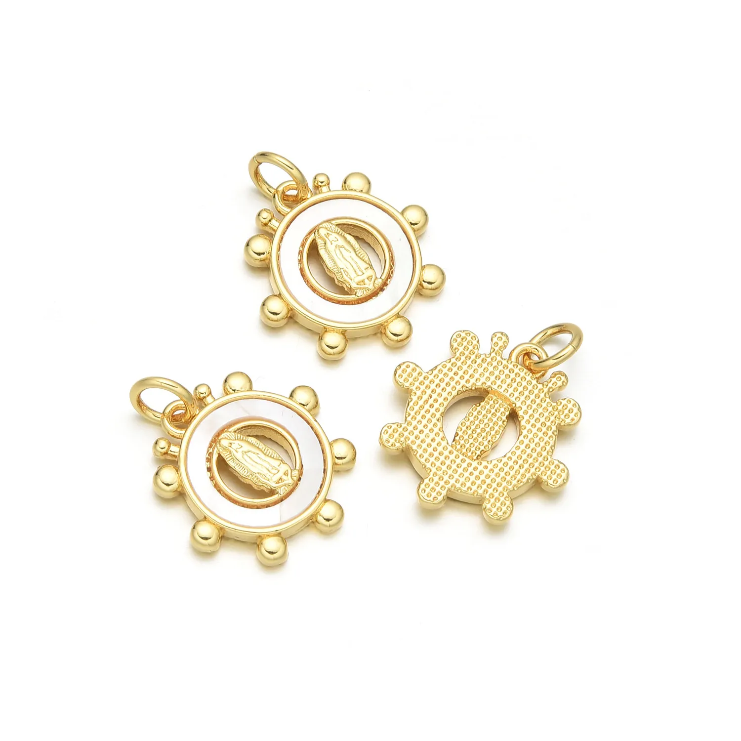 Basic Solid Color Copper Plating Zircon 18K Gold Plated Charms display picture 8