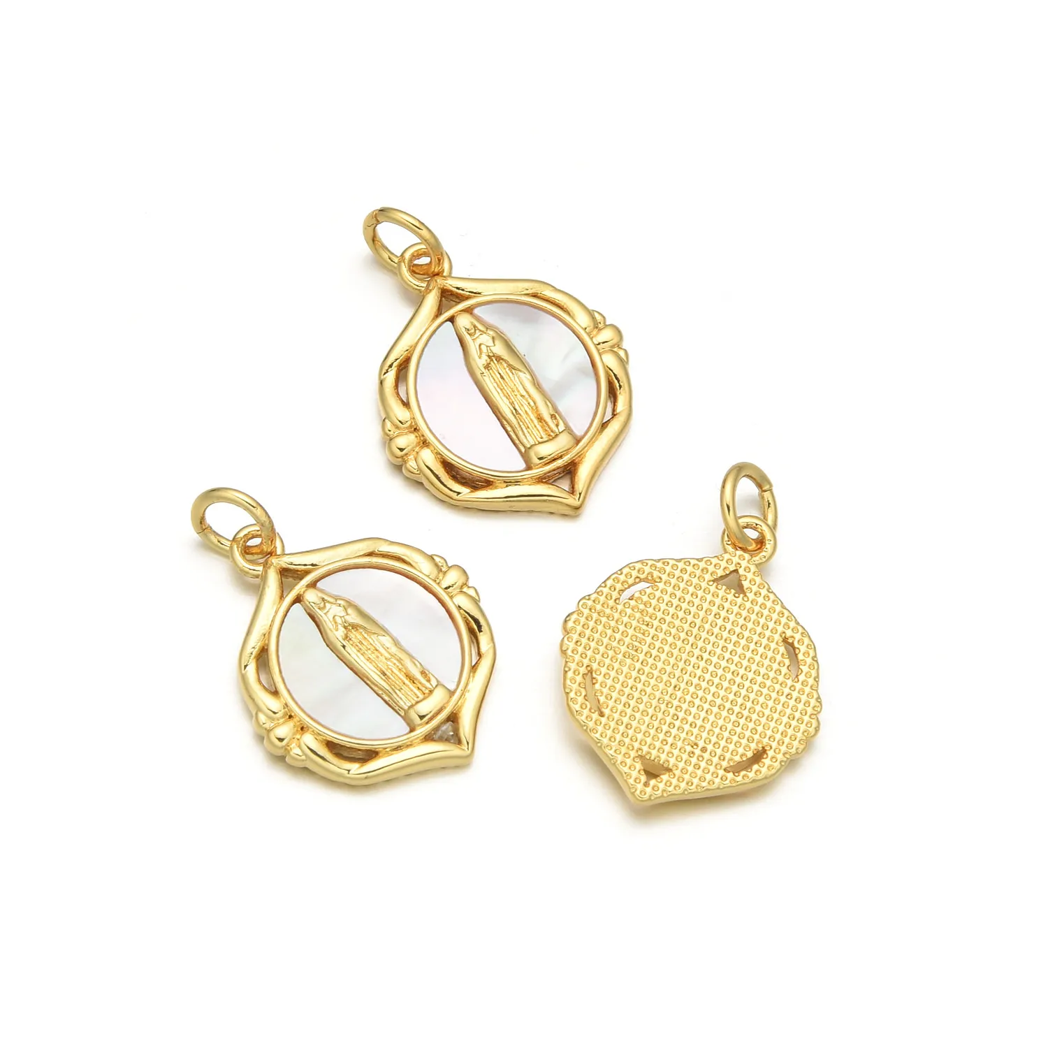 Vacation Classic Style Virgin Mary Copper Plating Zircon 18K Gold Plated Charms display picture 7