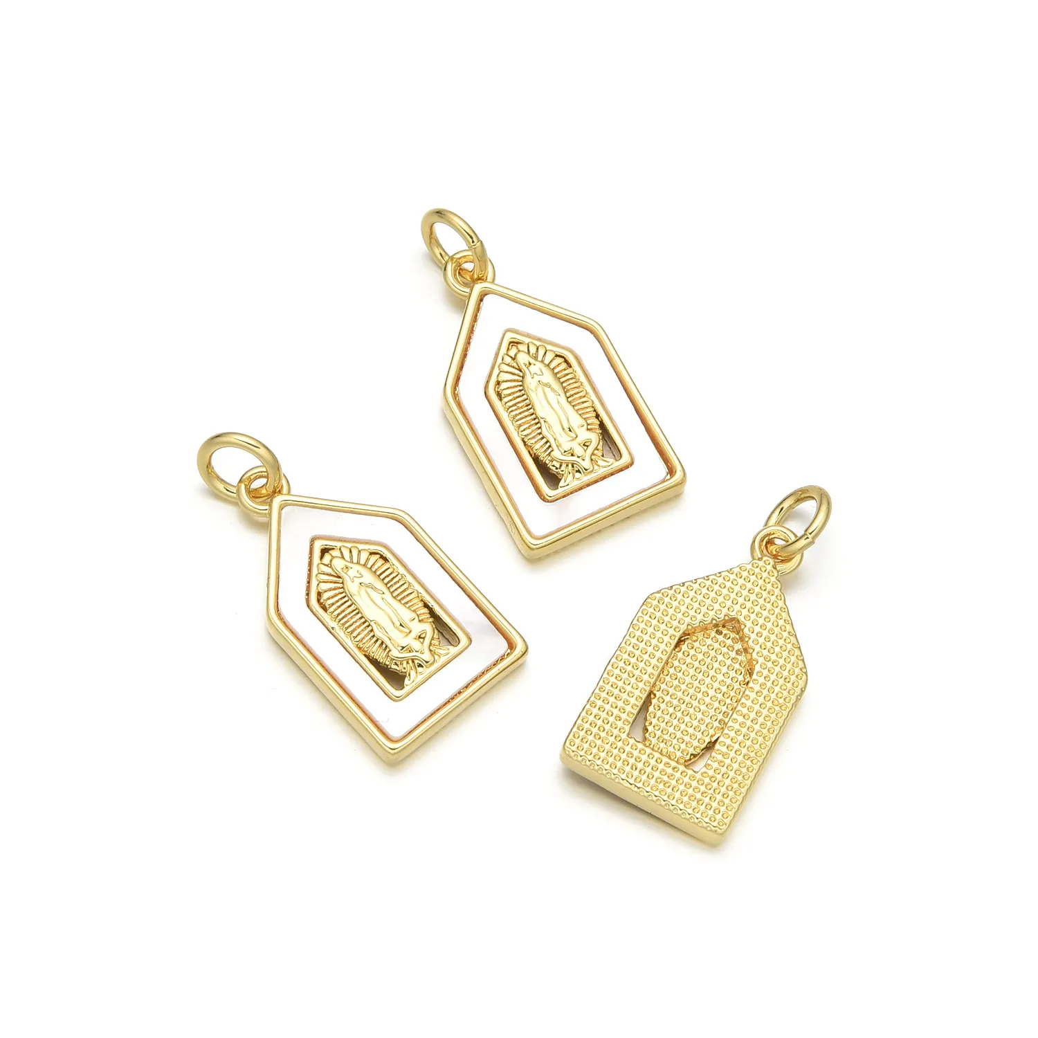 Vacation Classic Style Virgin Mary Copper Plating Zircon 18K Gold Plated Charms display picture 8