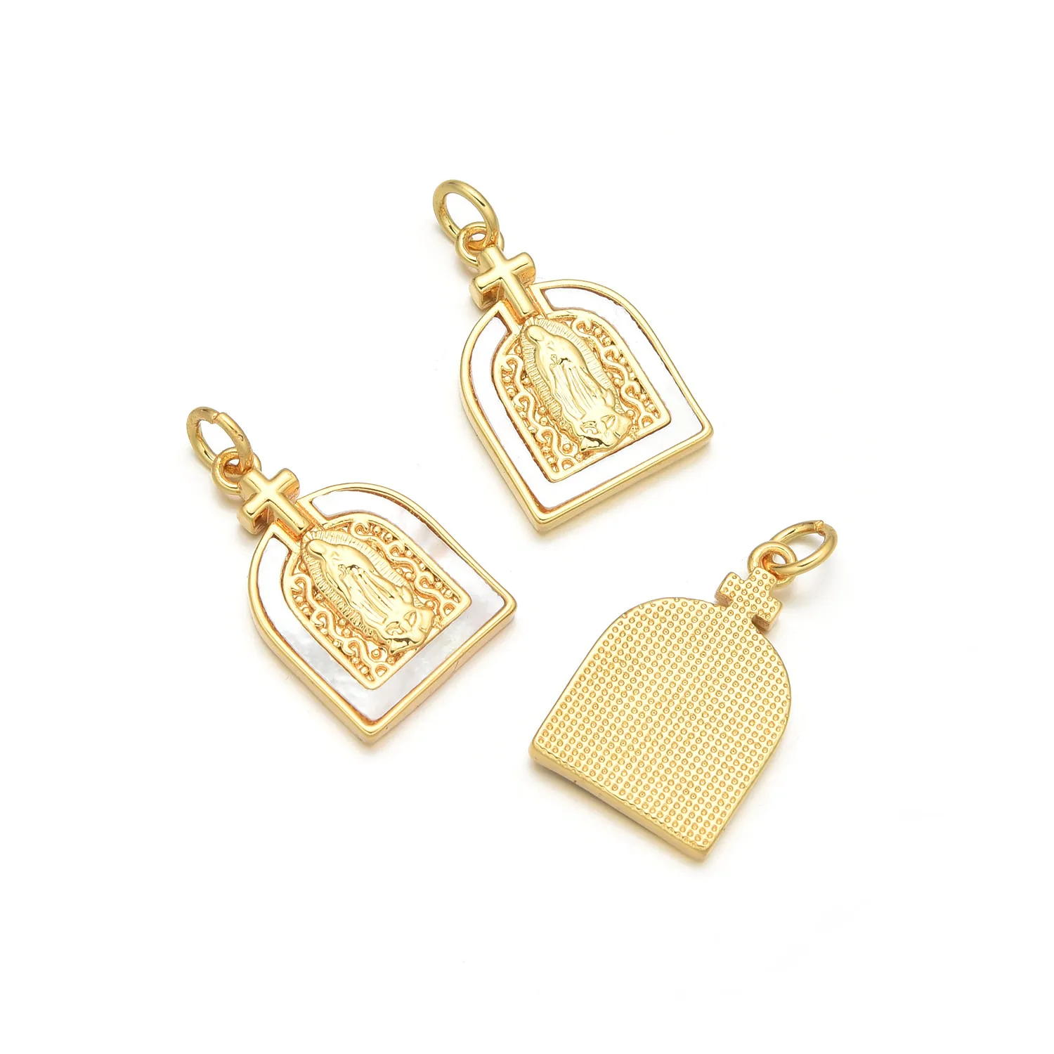 Vacation Classic Style Virgin Mary Copper Plating Zircon 18K Gold Plated Charms display picture 10