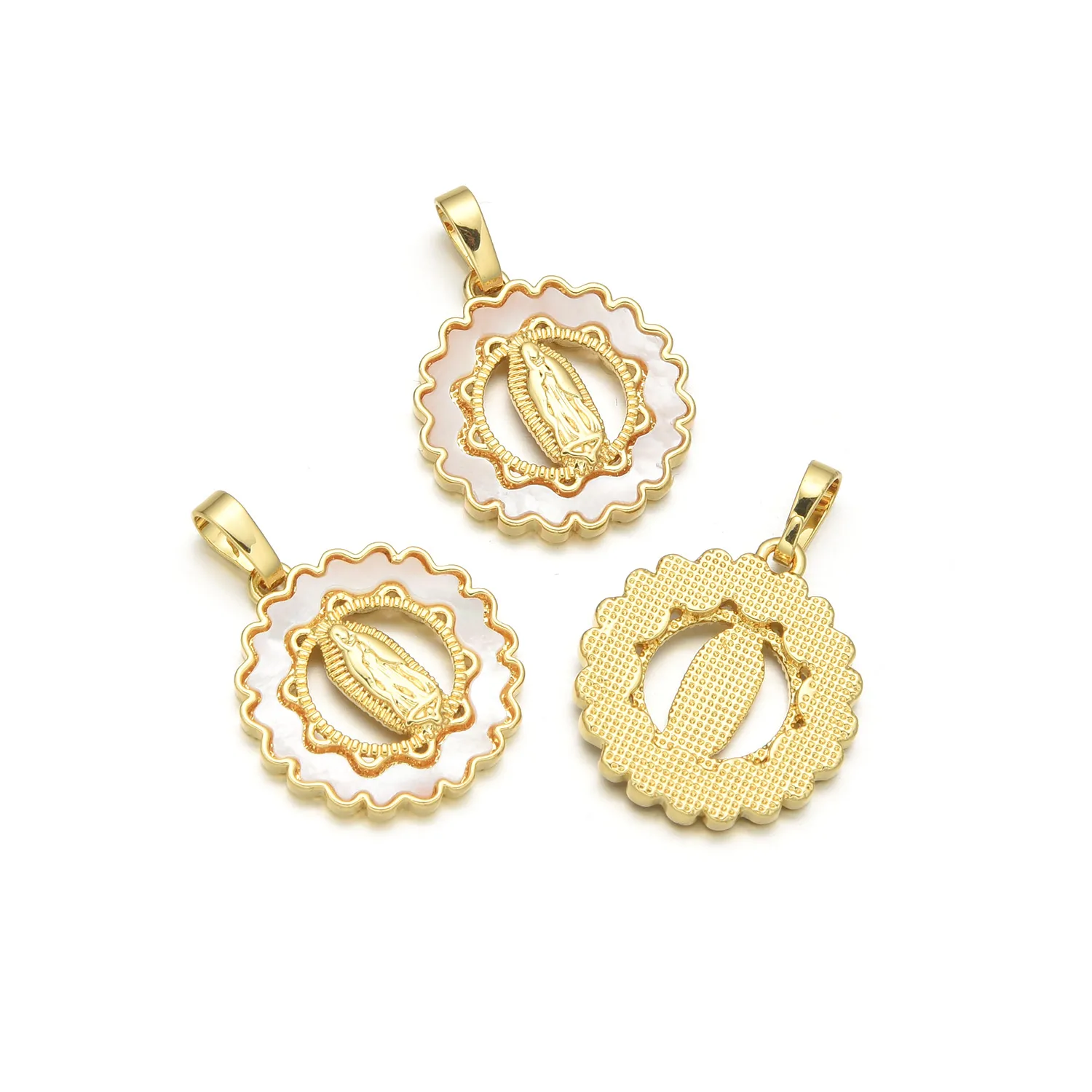Vacation Classic Style Virgin Mary Copper Plating Zircon 18K Gold Plated Charms display picture 11