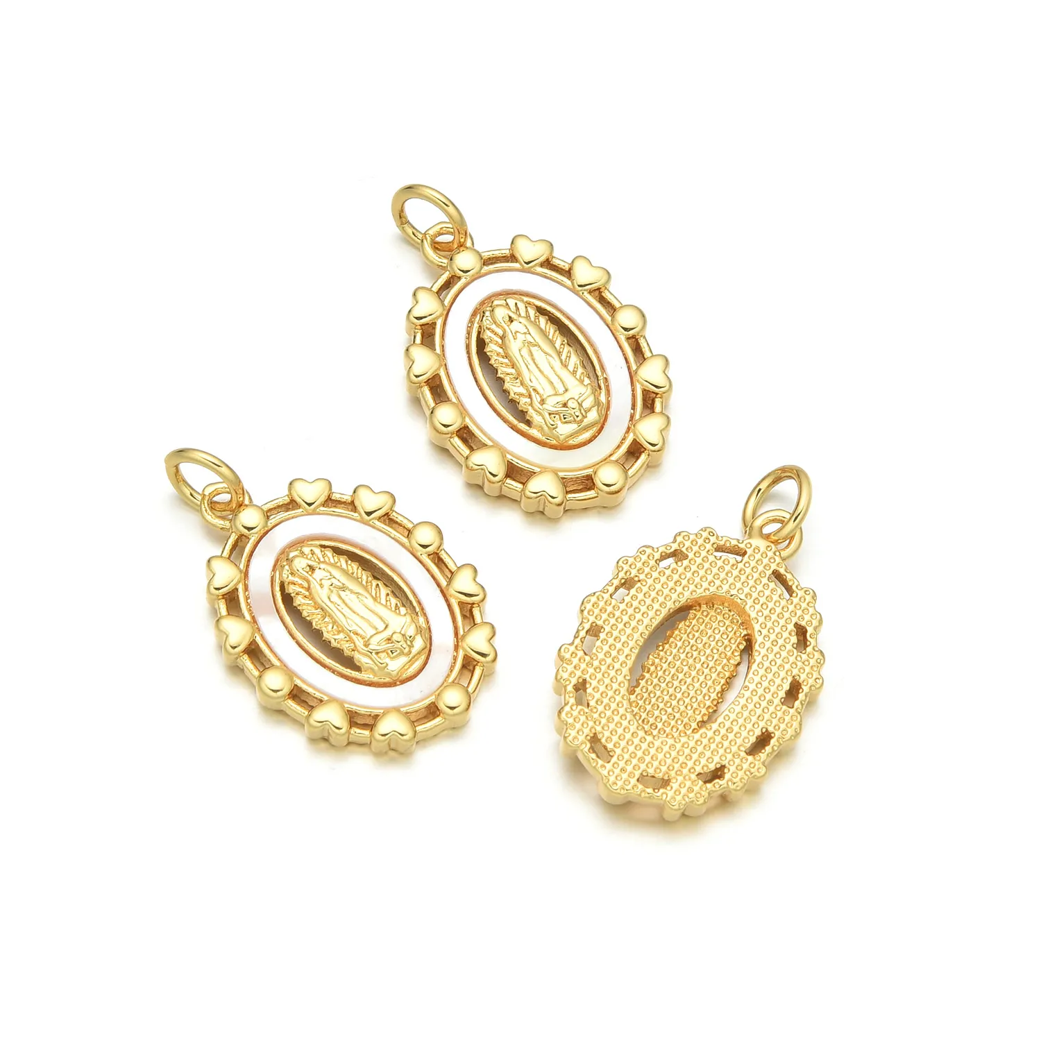 Vacation Classic Style Virgin Mary Copper Plating Zircon 18K Gold Plated Charms display picture 12