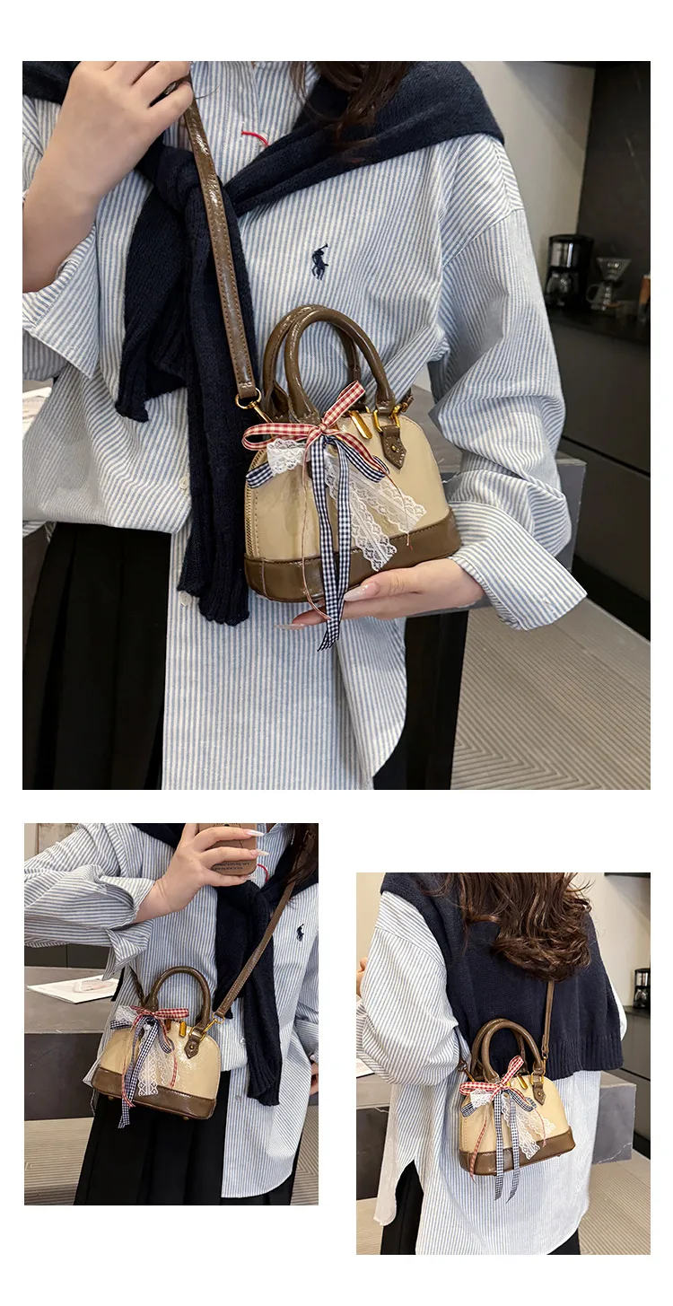 Women's Pu Leather Bow Knot Streetwear Shell Zipper Shoulder Bag display picture 6