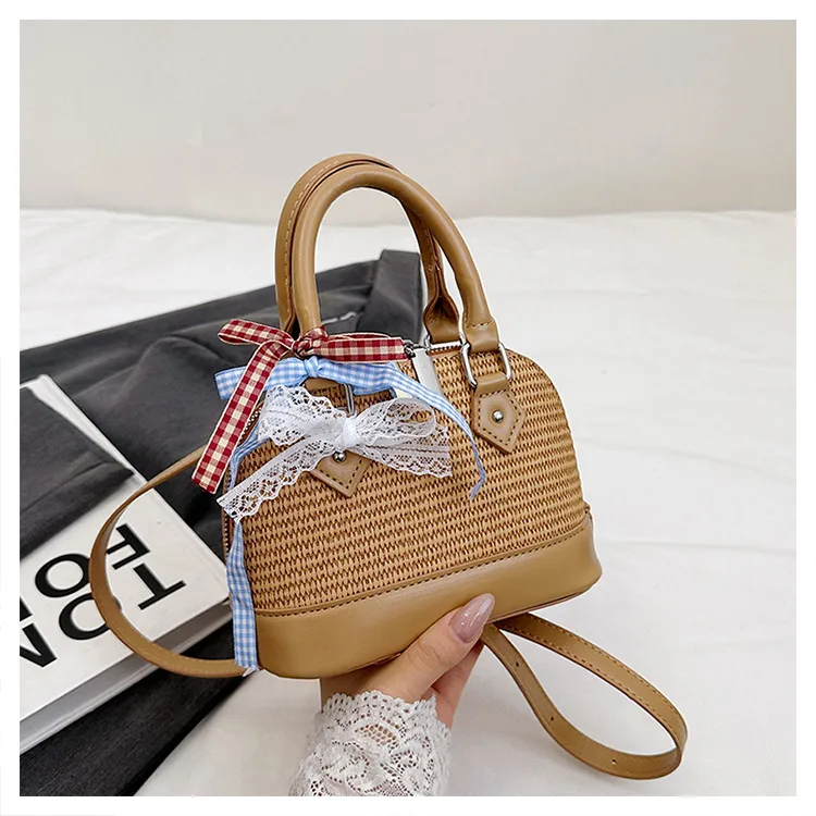 Women's Pu Leather Bow Knot Streetwear Shell Zipper Shoulder Bag display picture 12