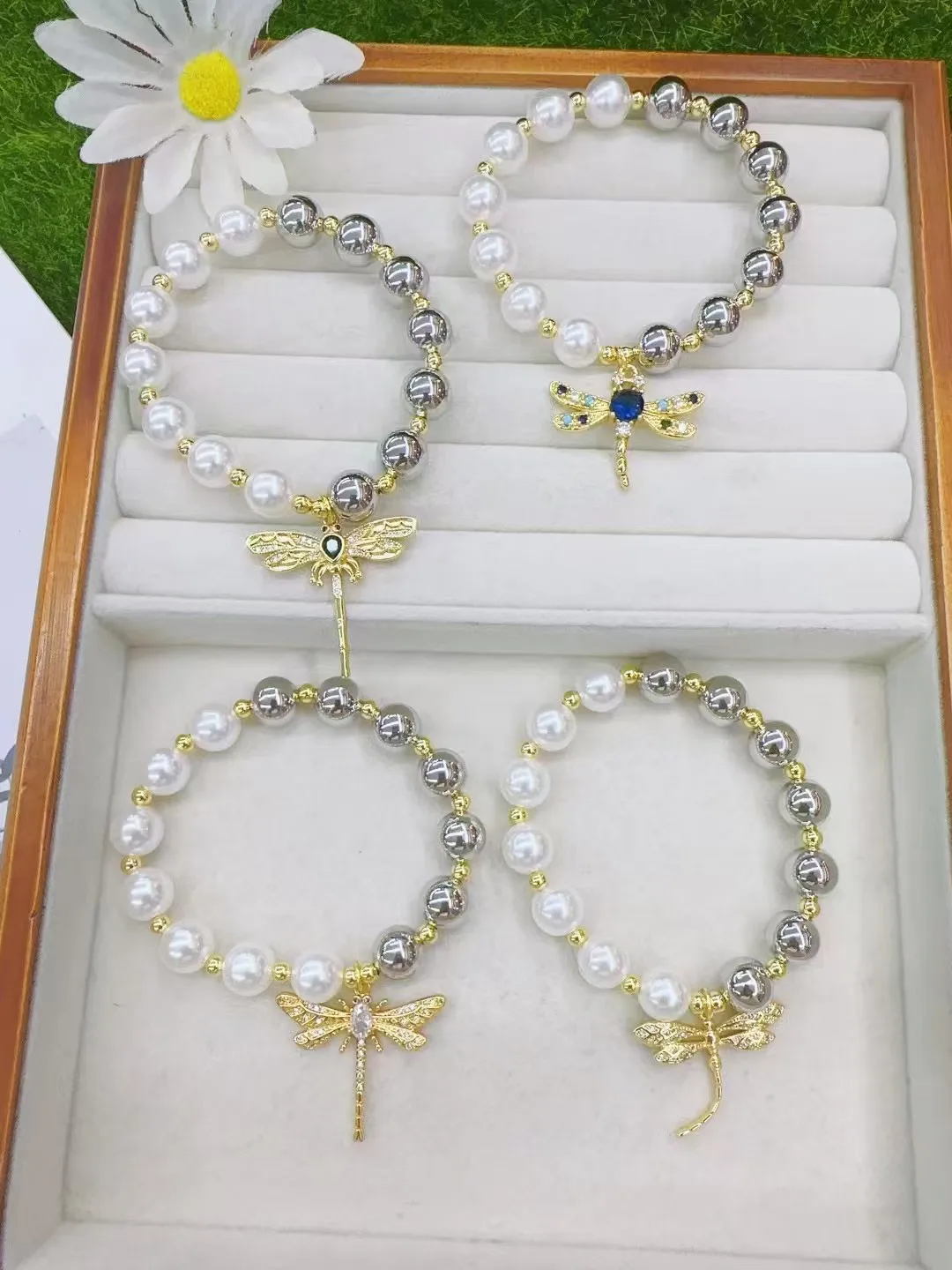 IG Style Vacation Dragonfly Copper Polishing Mixed Metal Plating Zircon 18K Gold Plated White Gold Plated Women's Bracelets display picture 2