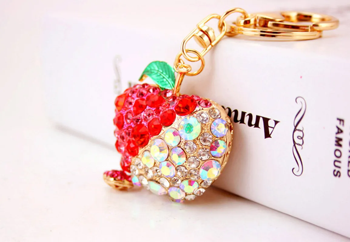 Cute Pastoral Apple Alloy Unisex Keychain display picture 3