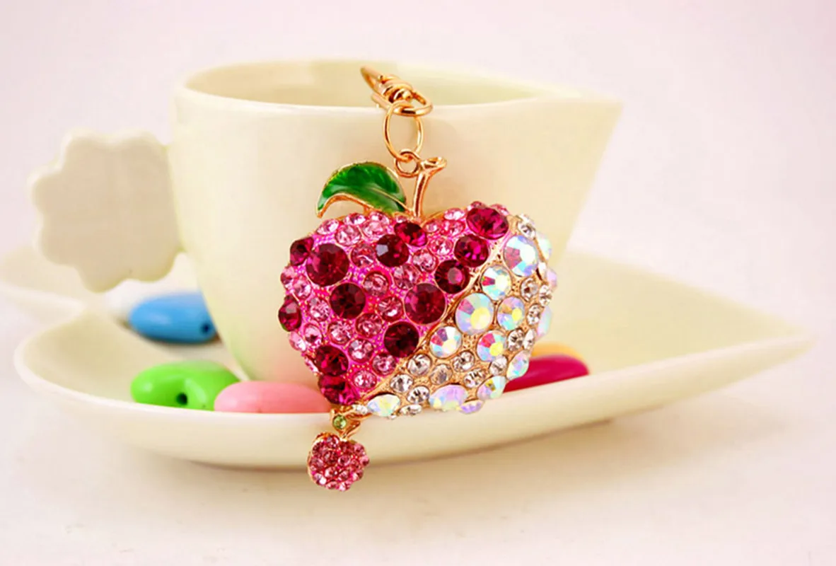 Cute Pastoral Apple Alloy Unisex Keychain display picture 12