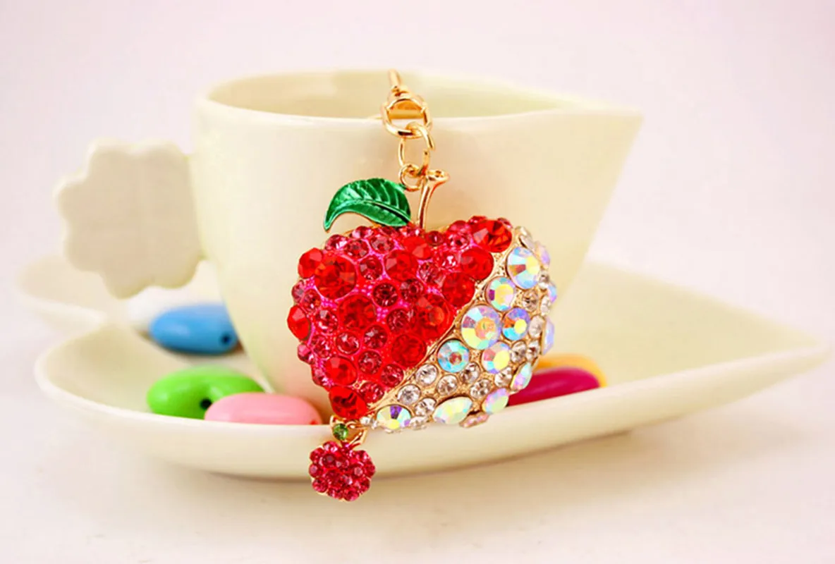 Cute Pastoral Apple Alloy Unisex Keychain display picture 11