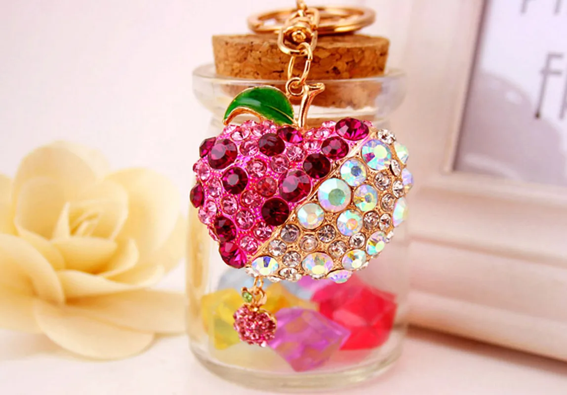 Cute Pastoral Apple Alloy Unisex Keychain display picture 15