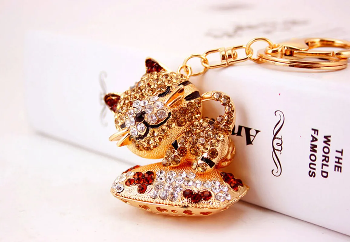 Cute Pastoral Cat Alloy Unisex Keychain display picture 5