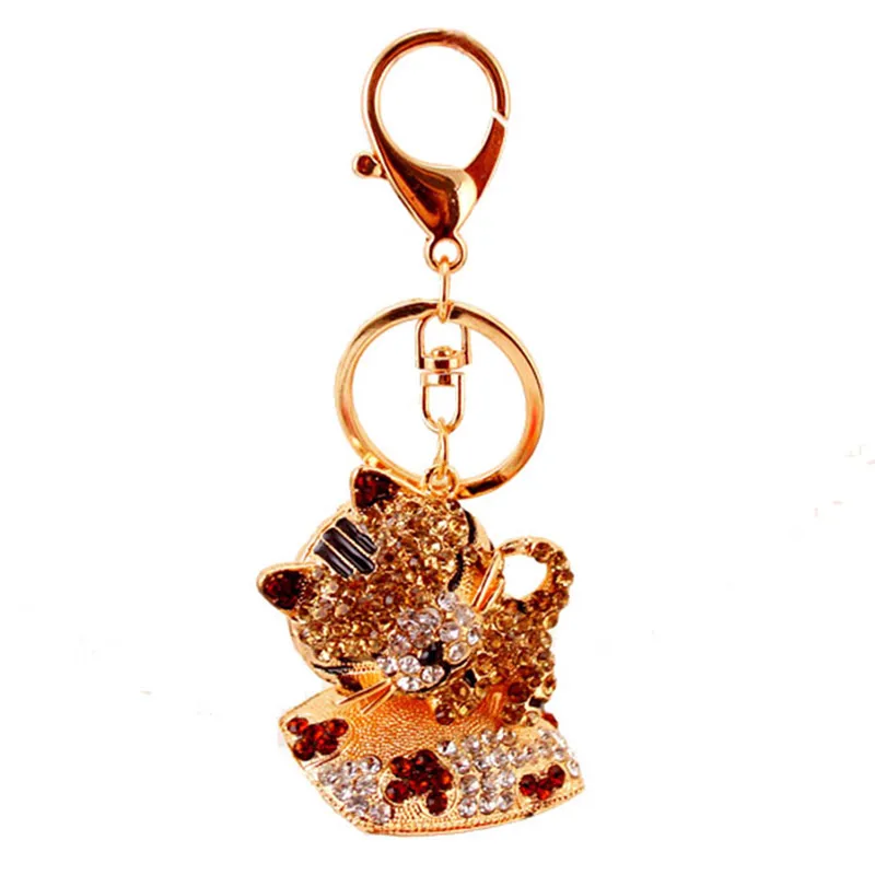 Cute Pastoral Cat Alloy Unisex Keychain display picture 4