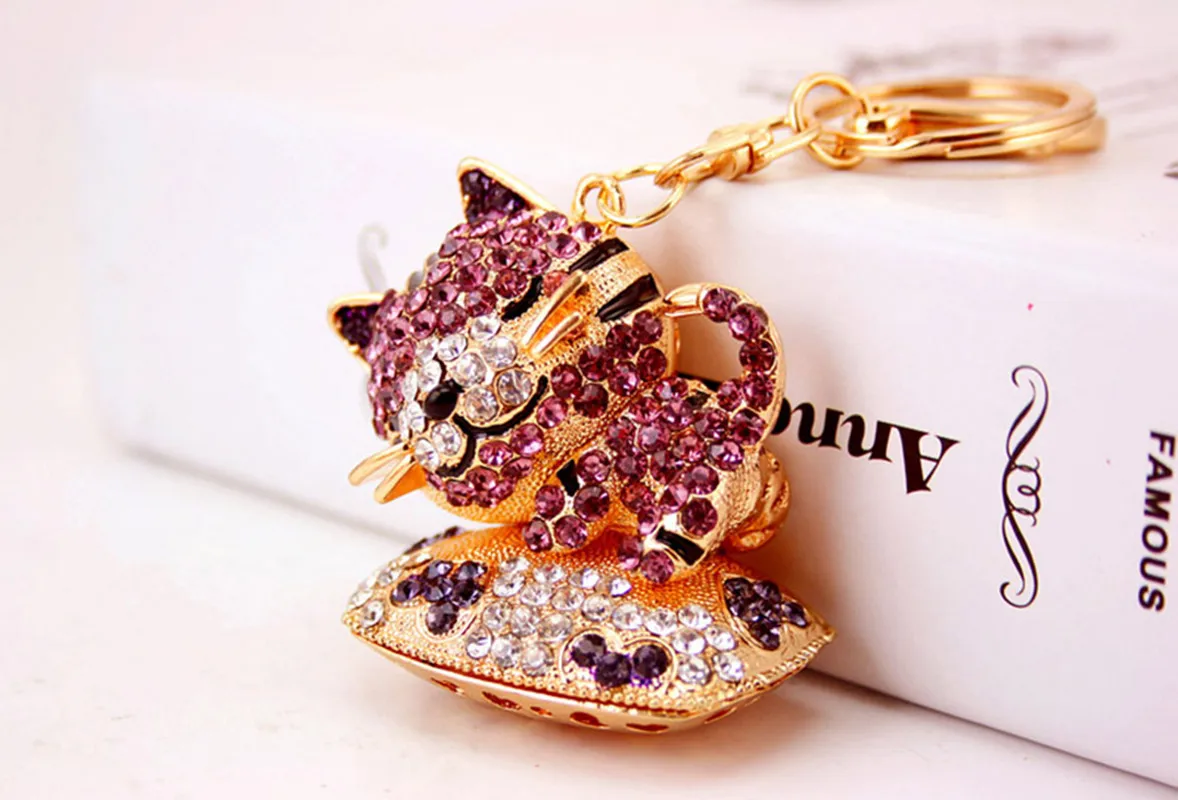 Cute Pastoral Cat Alloy Unisex Keychain display picture 8