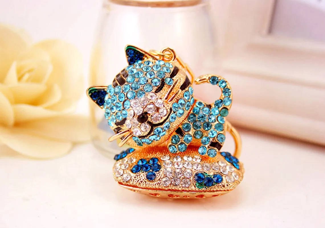 Cute Pastoral Cat Alloy Unisex Keychain display picture 12