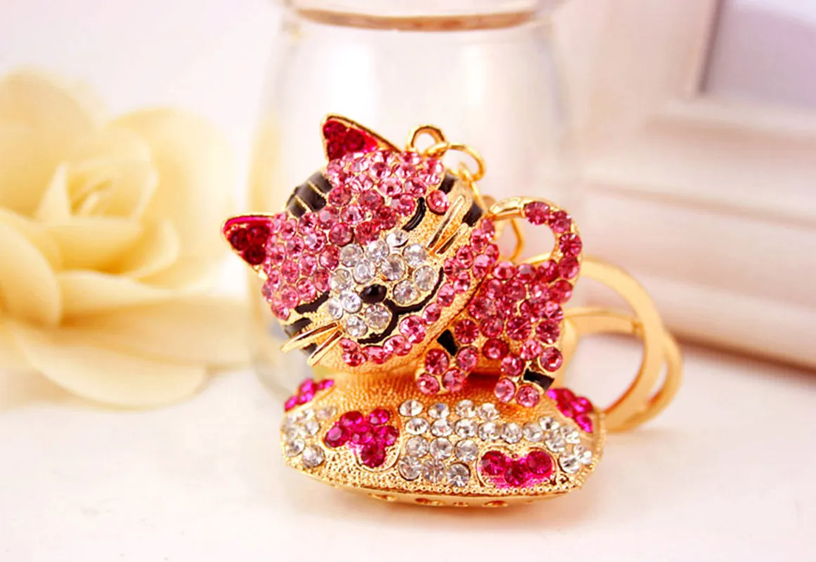 Cute Pastoral Cat Alloy Unisex Keychain display picture 11