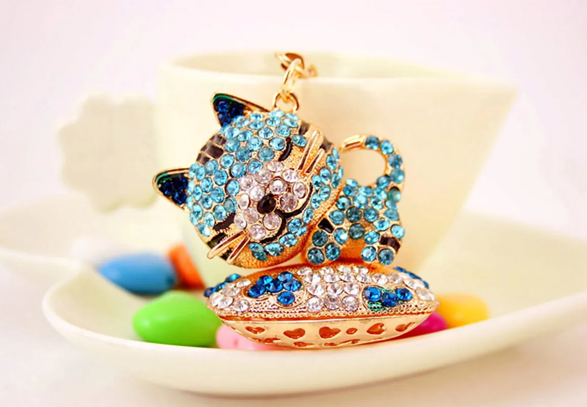 Cute Pastoral Cat Alloy Unisex Keychain display picture 10