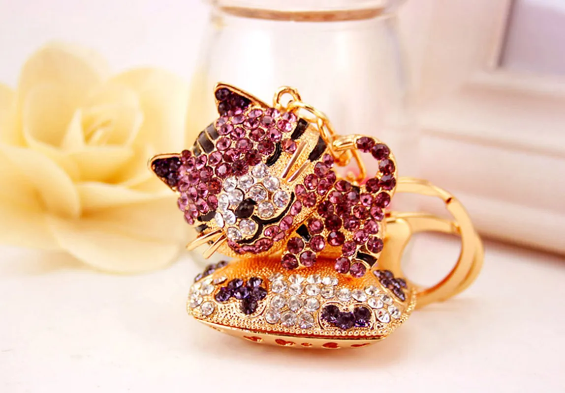 Cute Pastoral Cat Alloy Unisex Keychain display picture 16