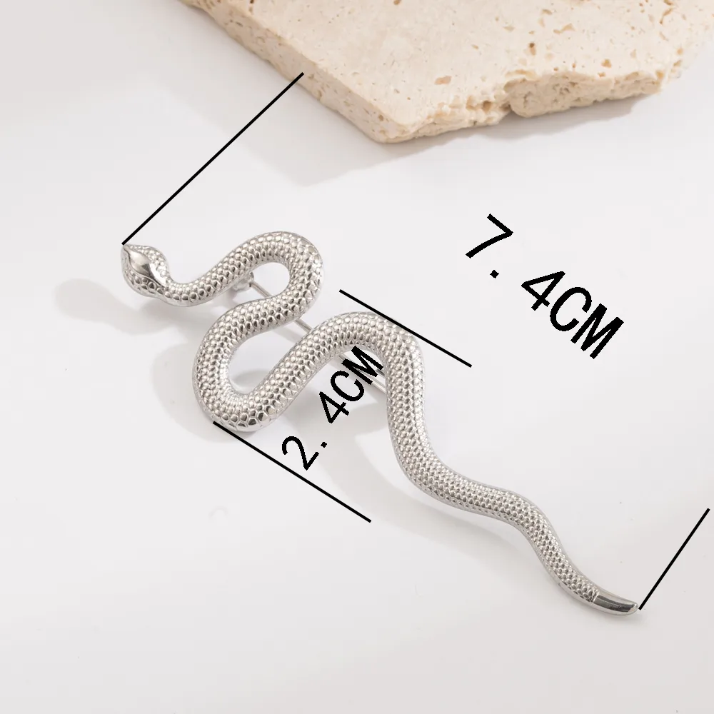 Vintage Style Cool Style Human Snake Bow Knot 304 Stainless Steel Alloy Plating 18K Gold Plated Unisex Brooches display picture 5