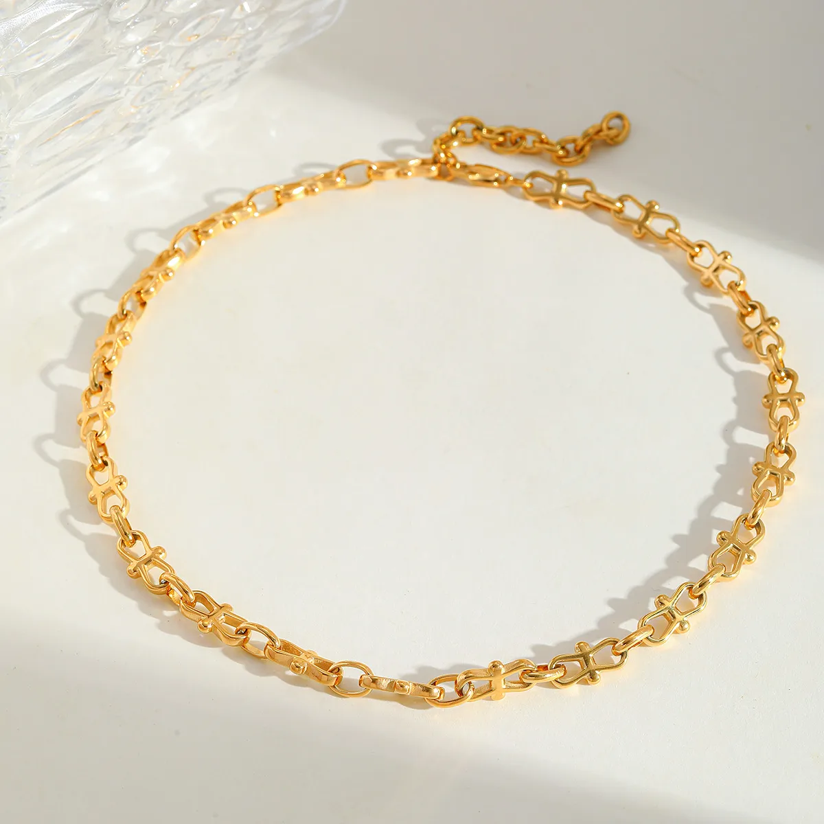 Casual Simple Style Geometric 304 Stainless Steel Plating 18K Gold Plated Unisex Bracelets Necklace display picture 1