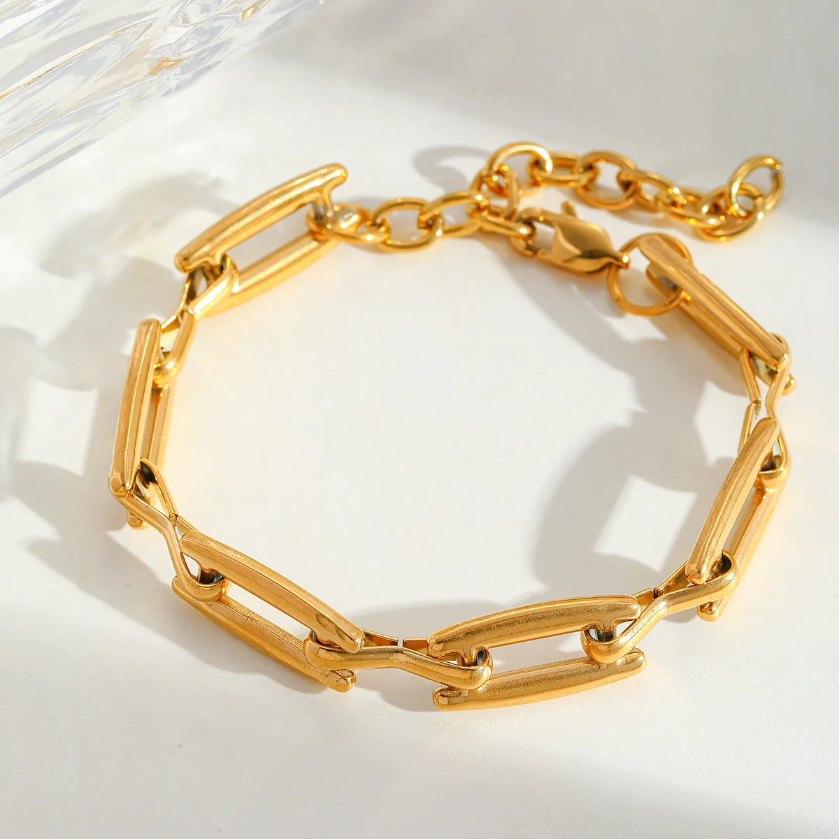 Casual Simple Style Geometric 304 Stainless Steel Plating 18K Gold Plated Unisex Bracelets Necklace display picture 8