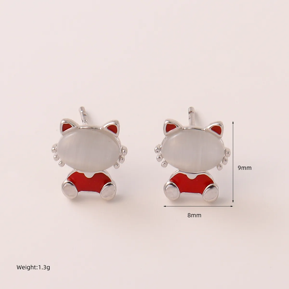 1 Pair Classic Style Cat Copper Ear Studs display picture 2