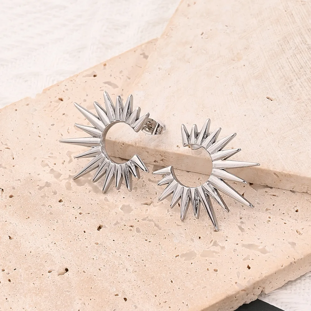 1 Pair/Package Casual Vacation Modern Style C Shape Light Wings Handmade Polishing Plating 304 Stainless Steel Acrylic Pearl 18K Gold Plated Ear Studs display picture 4