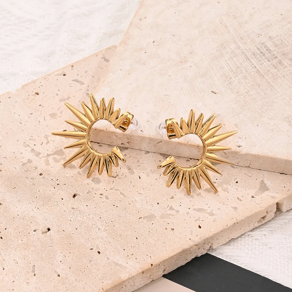 1 Pair/Package Casual Vacation Modern Style C Shape Light Wings Handmade Polishing Plating 304 Stainless Steel Acrylic Pearl 18K Gold Plated Ear Studs display picture 5